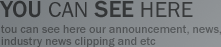 you can see here. tou can see here our announcement, news, industry news clipping and etc